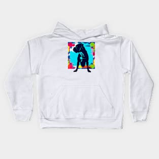 Boxer Dog Stencil Kids Hoodie